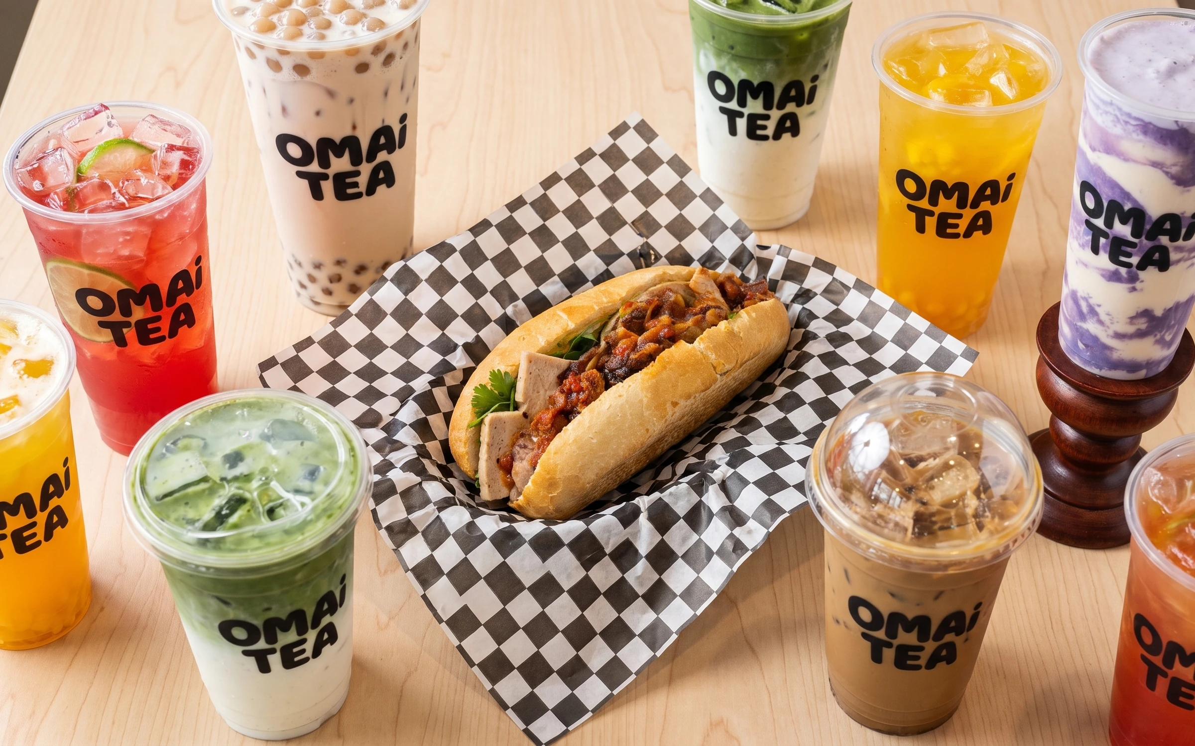Grilled lemongrass chicken bánh mì at Omai Tea in River Heights, Winnipeg