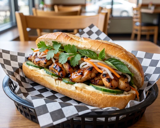 Grilled Lemongrass Chicken Bánh Mì at Omai Tea in River Heights, Winnipeg