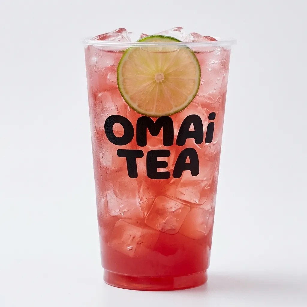 Pink Guava Tea at Omai Tea in River Heights, Winnipeg